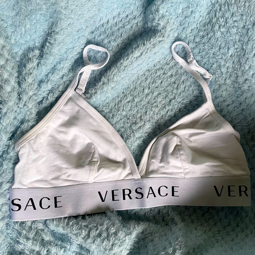 versace white bralette